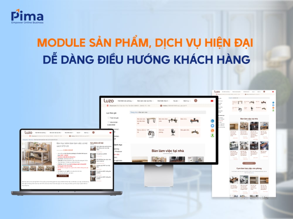Trang web nội thất cần chú trọng tới module dịch vụ cho khách hàng tham khảo