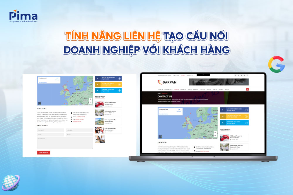 Thiết kế website tin tức bắt buộc phải có module liên hệ