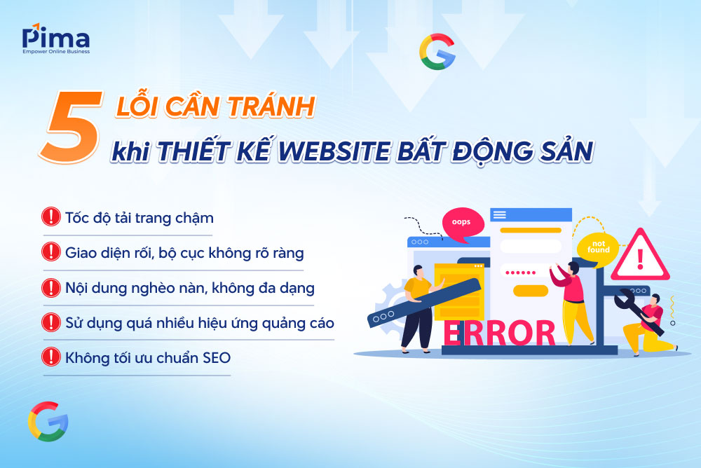 Những lỗi cấm kỵ khi thiết kế website bất động sản Những lỗi cấm kỵ khi thiết kế website bất động sản