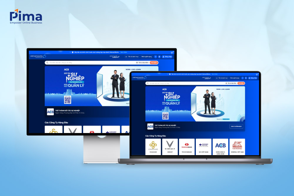 Mẫu web tuyển dụng trẻ trung, phù hợp với “gu” thẩm mỹ của các ứng viên trẻ tuổi