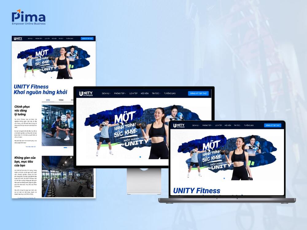 Mẫu website phòng tập gym bắt mắt, mạnh mẽ Mẫu website phòng tập gym bắt mắt, mạnh mẽ