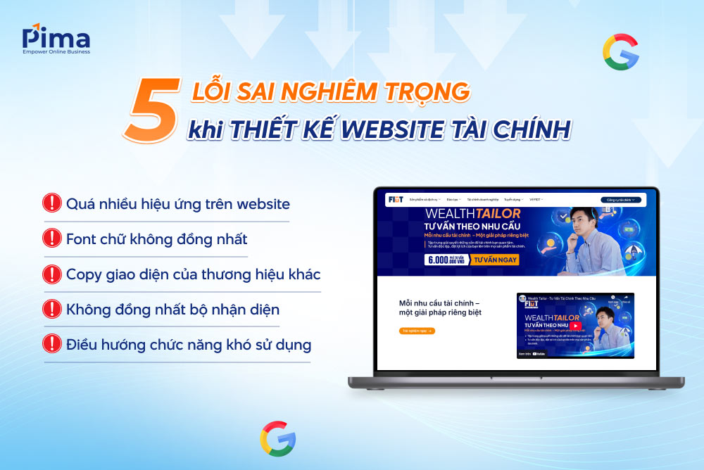 Những sai lầm cần tránh khi thiết kế web tài chính Những sai lầm cần tránh khi thiết kế web tài chính