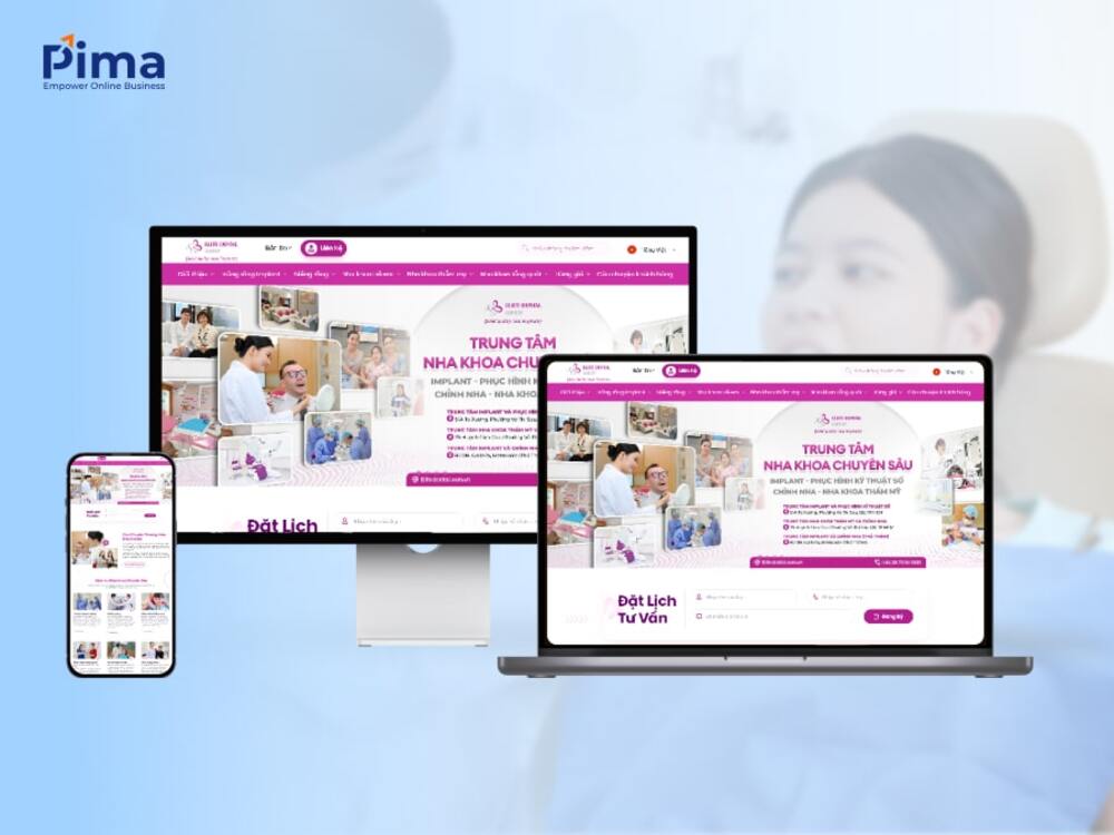 Mẫu website nha khoa tập trung thể hiện năng lực của bác sĩ Mẫu website nha khoa tập trung thể hiện năng lực của bác sĩ