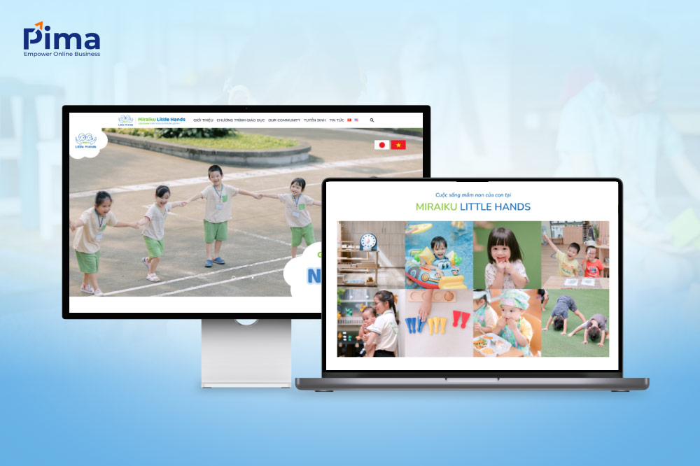 Mẫu website thiết kế đơn giản, chú trọng giới thiệu nội dung bài học