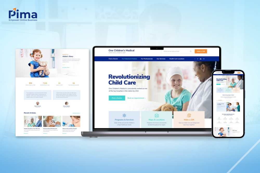 Pima Digital - Công ty thiết kế web bệnh viện chuẩn SEO và Marketing