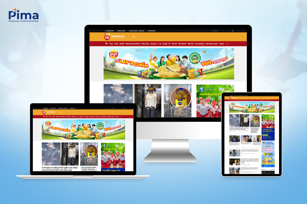 Thiết kế web tin tức với giao diện đơn giản, bố cục đẹp mắt và gọn gàng