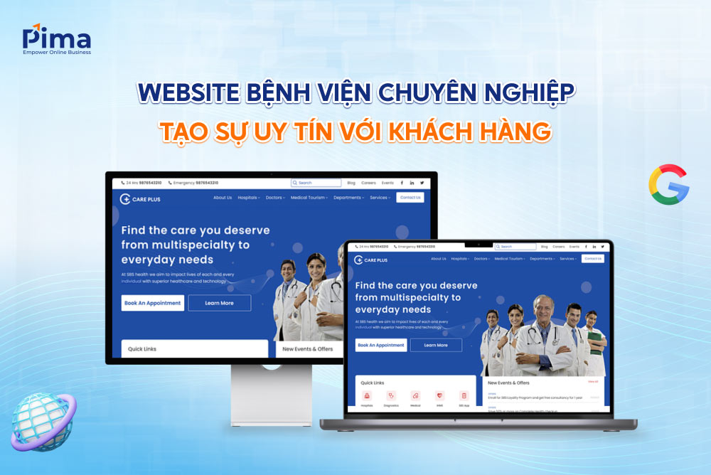 Thiết kế website bệnh viện chuyên nghiệp, cao cấp, chuẩn SEO