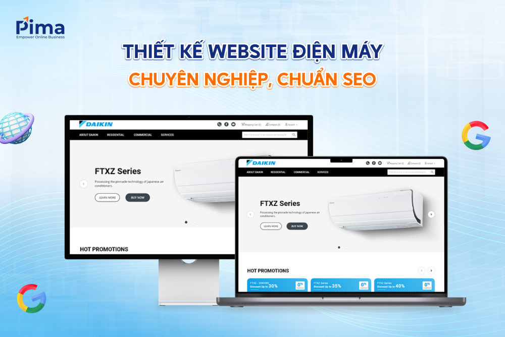 Thiết kế website điện máy, điện lạnh, điện tử chuyên nghiệp Thiết kế website điện máy, điện lạnh, điện tử chuyên nghiệp