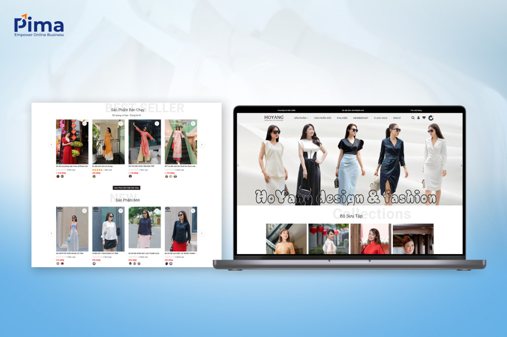 Thiết kế website thời trang cao cấp, chuyên nghiệp tại Pima Digital