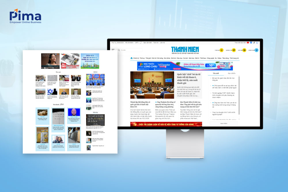 Thiết kế website tin tức giá rẻ với giao diện hiện đại, chuyên nghiệp