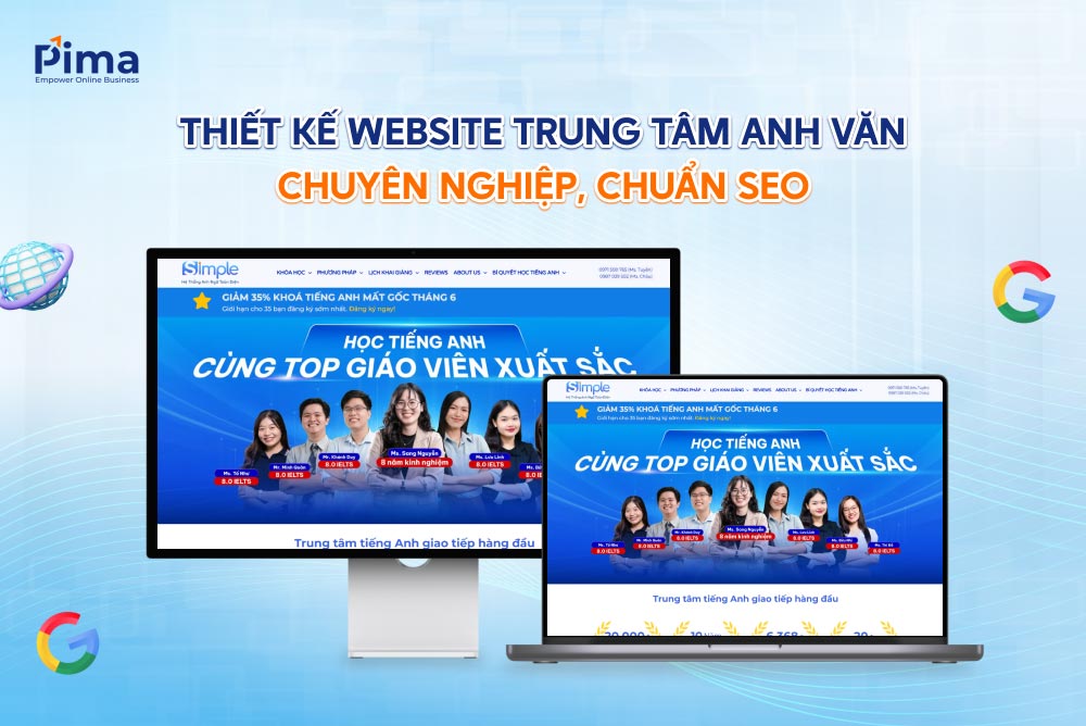 Thiết kế website trung tâm anh văn chuyên nghiệp
