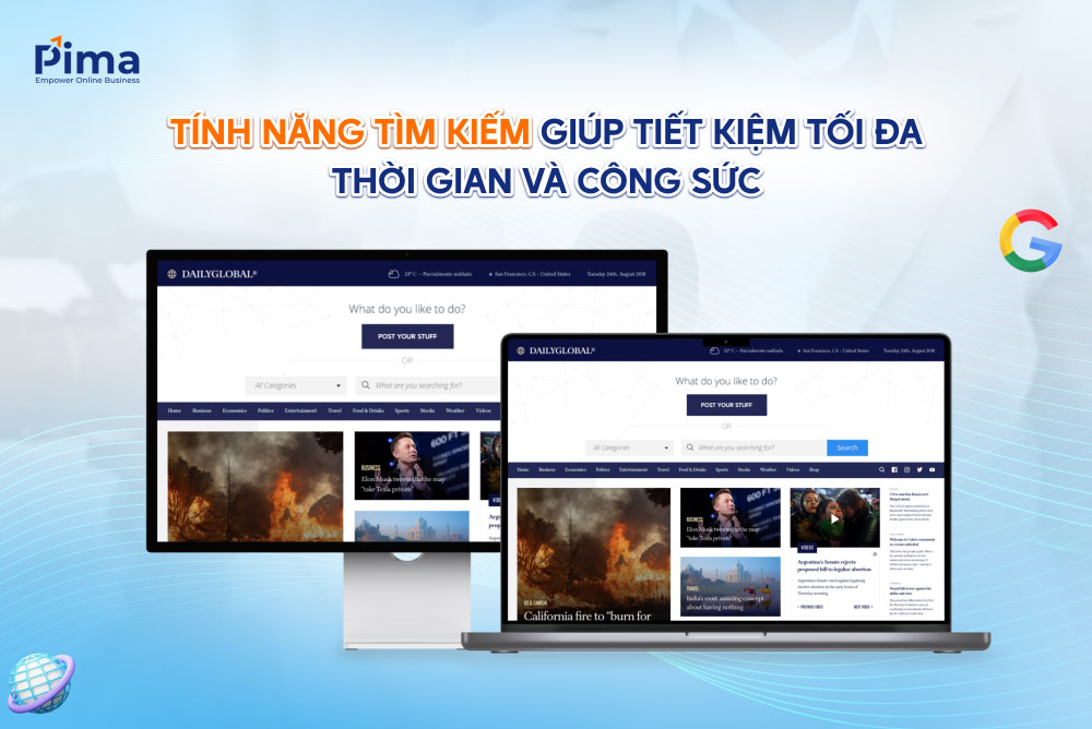 Thiết kế trang web tin tức với tính năng tìm kiếm đem lại sự thuận tiện cho người đọc