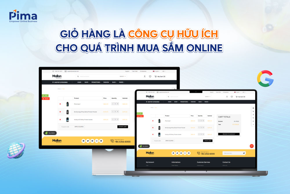Tính năng giỏ hàng trên website đem lại sự thuận tiện cho người dùng