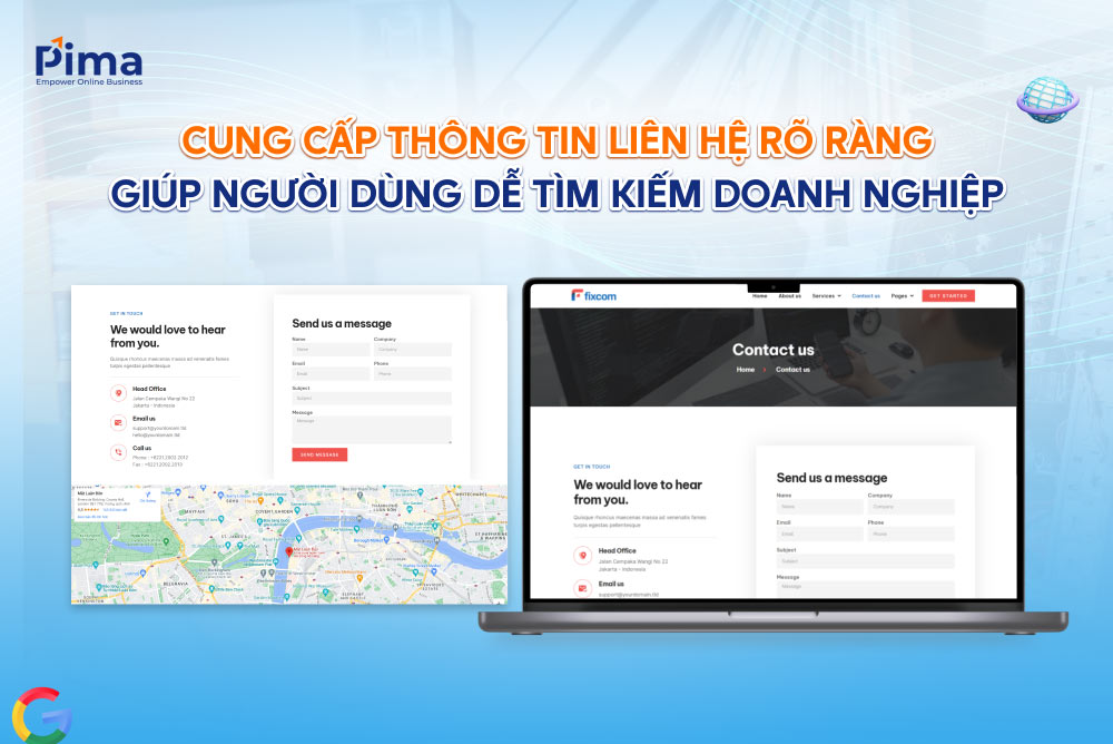 Thiết kế website sửa chữa máy tính không thể bỏ qua tính năng liên hệ