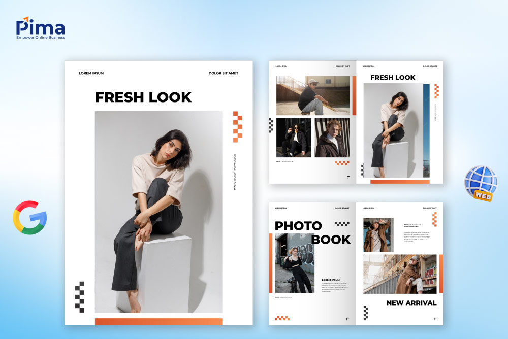 Thể hiện khả năng Mix and Match quần áo tại tính năng lookbook của website