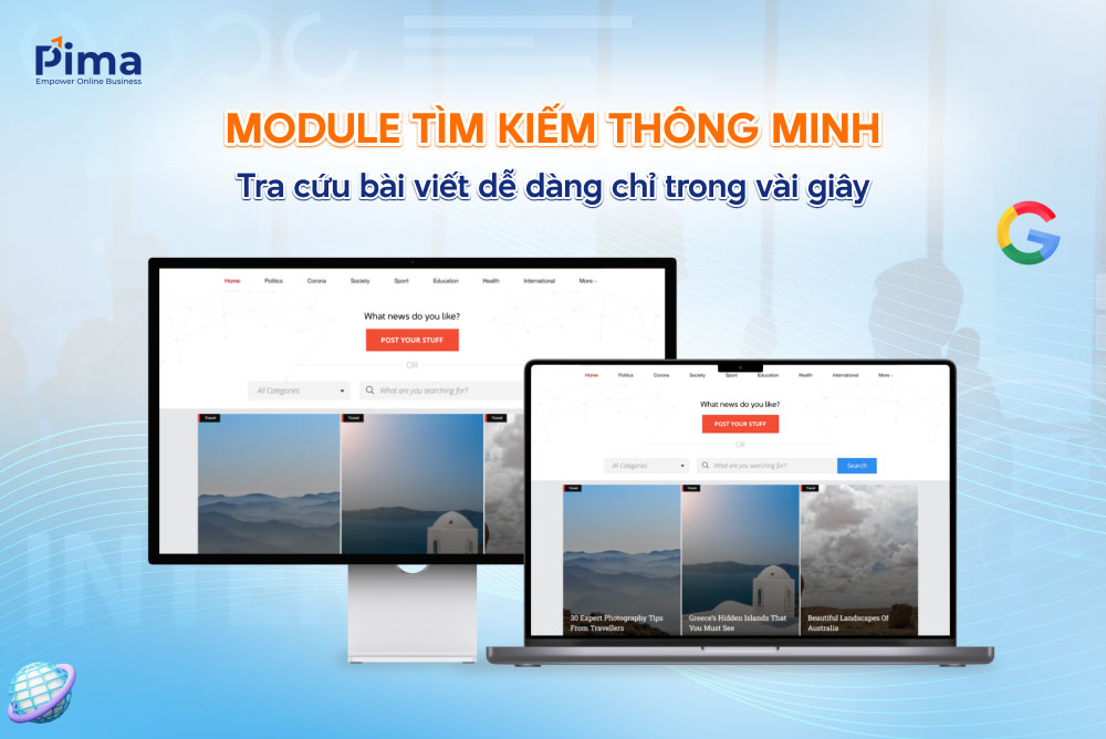 Thiết kế website cổng thông tin điện tử cần tích hợp tính năng tìm kiếm trên web