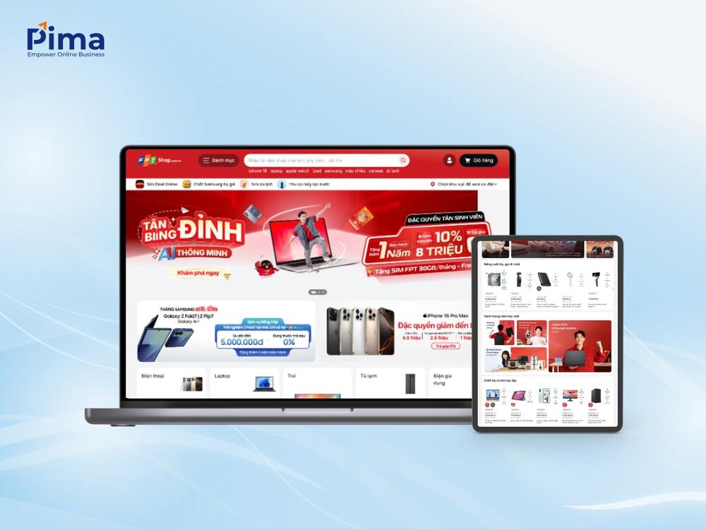 Thanh tìm kiếm và bộ lọc giúp người dùng nhanh chóng tìm được sản phẩm phù hợp