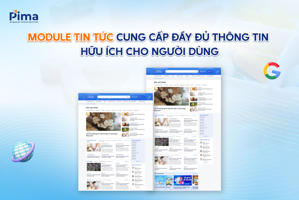 Tính năng tin tức trên web cung cấp đầy đủ thông tin cho người dùng