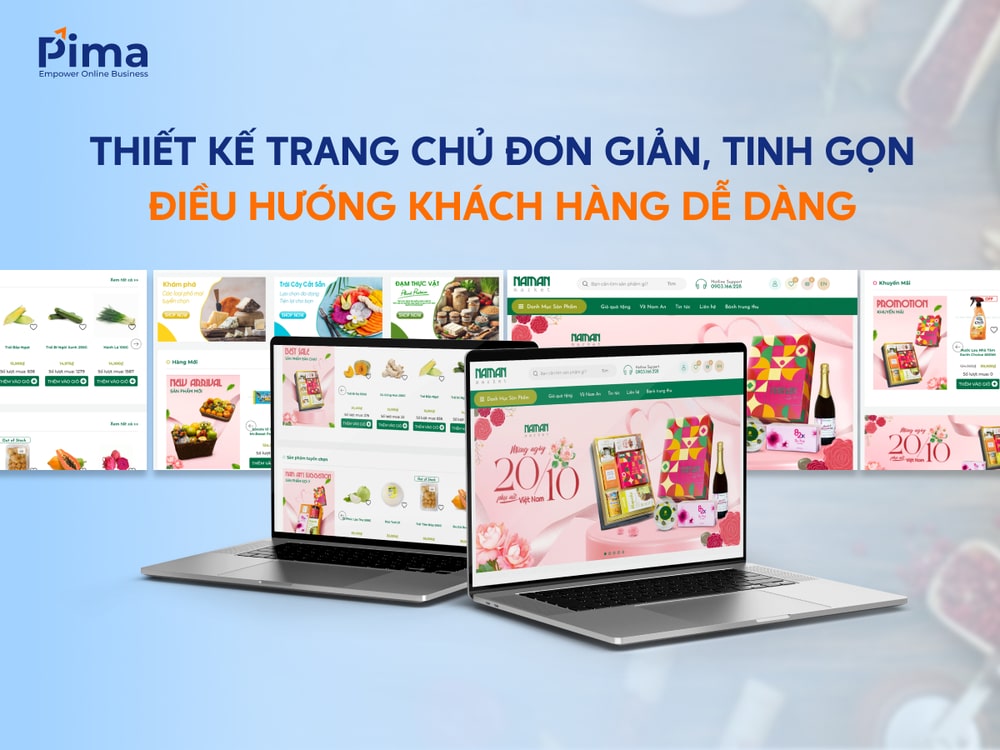 Trang chủ của website cần thể hiện tinh thần “sạch - ngon - tươi - an toàn”