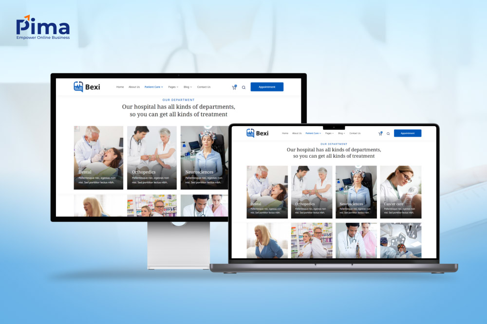 Các dịch vụ của bệnh viện được tích hợp đầy đủ trên website