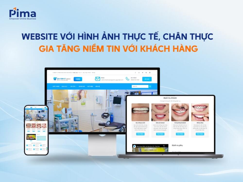 Trang dịch vụ được trình bày kèm mô tả rõ ràng Trang dịch vụ được trình bày kèm mô tả rõ ràng
