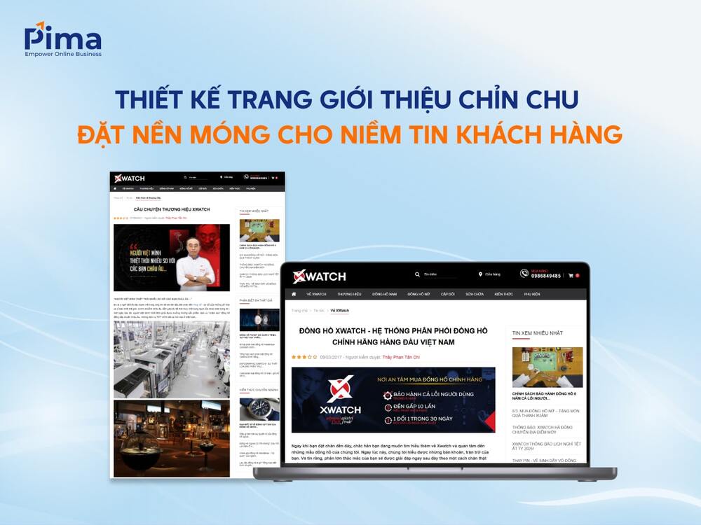 Thiết kế trang giới thiệu chỉn chu Thiết kế trang giới thiệu chỉn chu