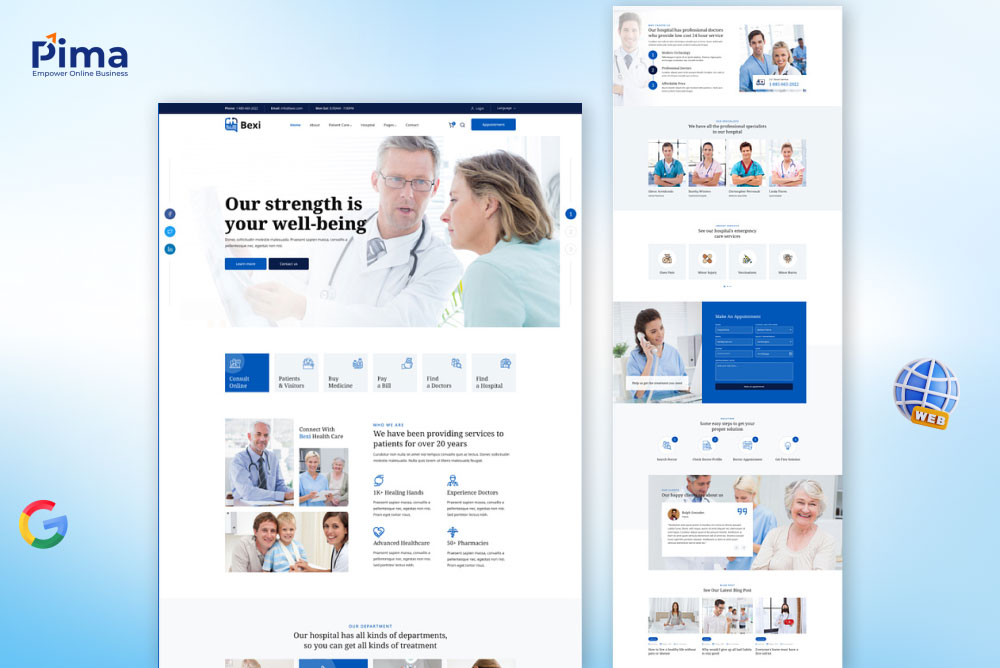 Hoạt động giảng dạy của các bác sĩ được đăng tải trên website bệnh viện