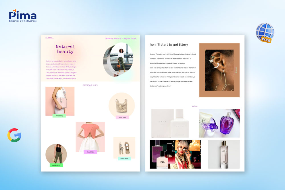 Trang web bán hàng thời trang và các phụ kiện nam nữ