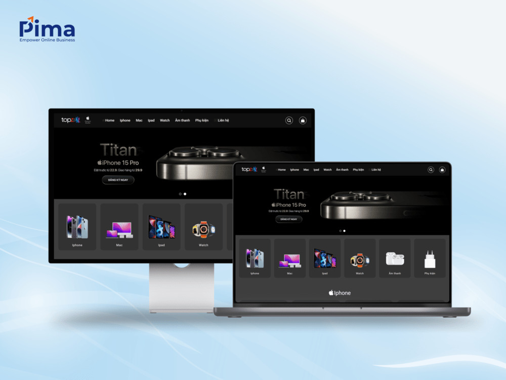 Thiết kế website bán điện thoại với giao diện cuốn hút