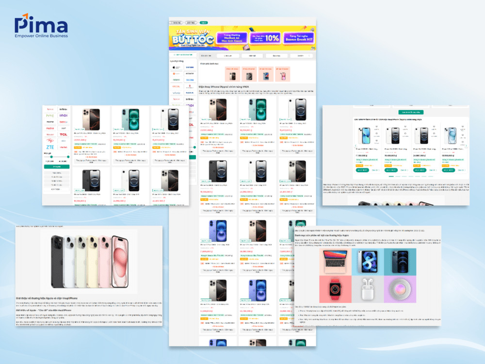 Mẫu website bán điện thoại được ưa chuộng nhất hiện nay