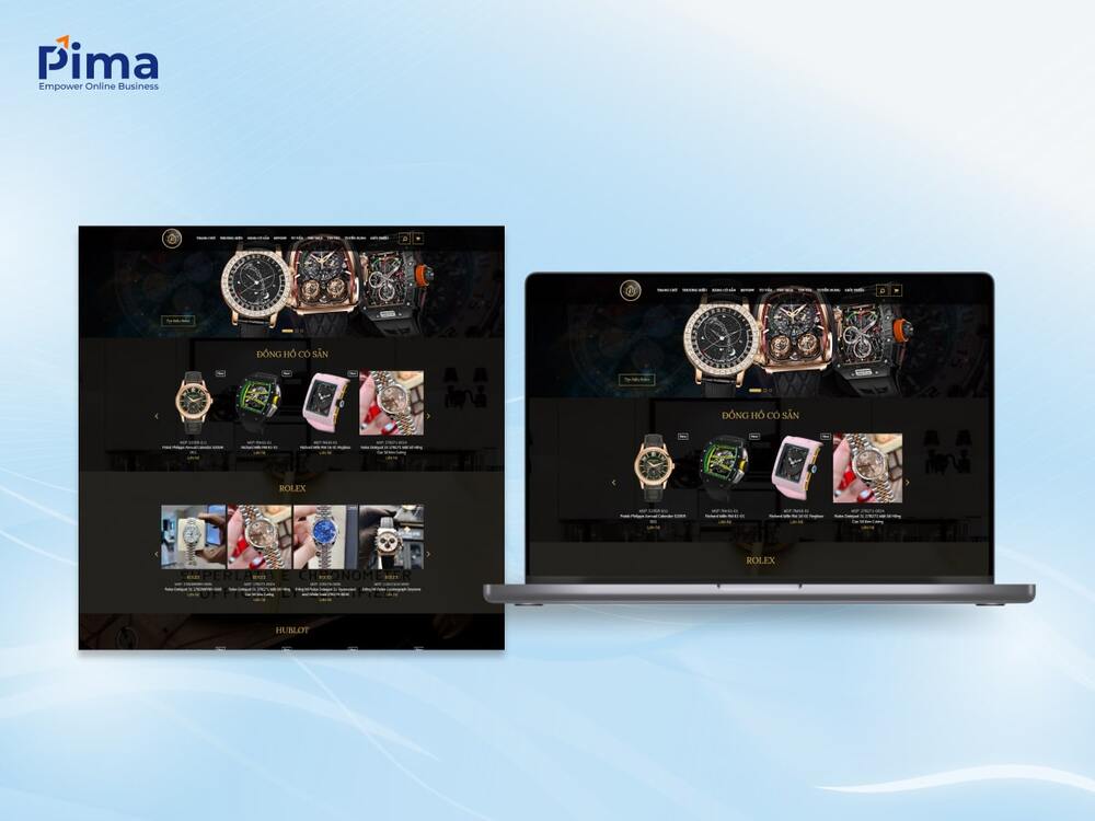 Mẫu website bán đồng hồ chuẩn marketing, thiết kế cá tính, hiện đại Mẫu website bán đồng hồ chuẩn marketing, thiết kế cá tính, hiện đại