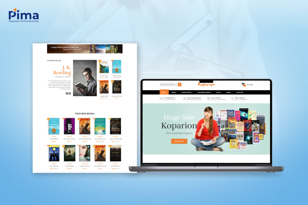 Thiết kế website nhà sách theo phong cách đơn giản