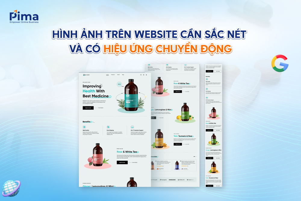 Thiết kế website bán thực phẩm chức năng với hình ảnh sinh động