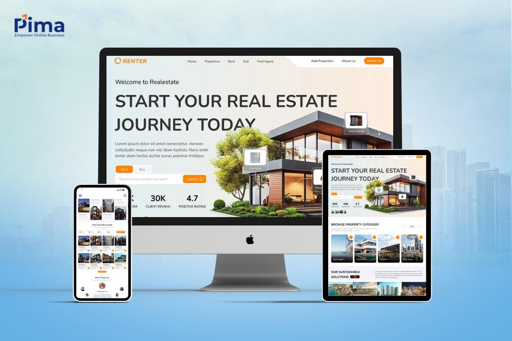 Thiết kế website bất động sản bắt mắt và sang trọng Thiết kế website bất động sản bắt mắt và sang trọng