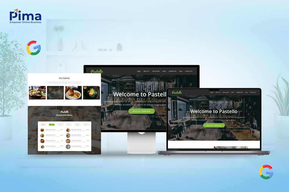 Mẫu website nhà hàng phục vụ tiệc cưới, hội nghị