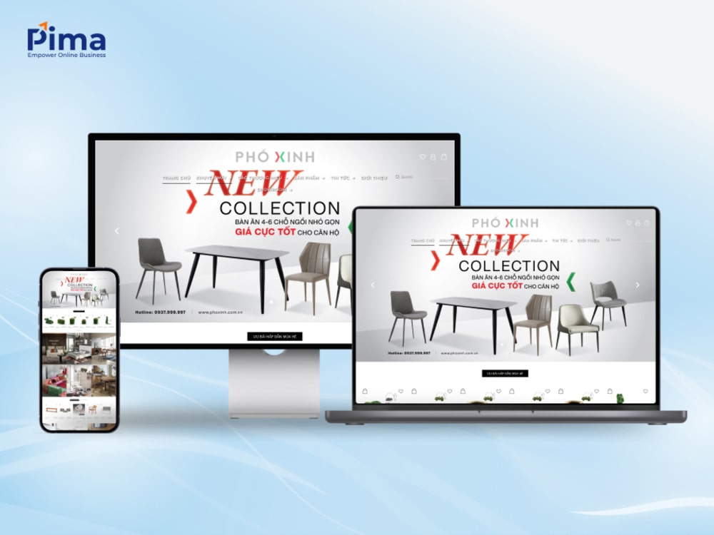 Mẫu website nội thất chuyên nghiệp, chuẩn SEO