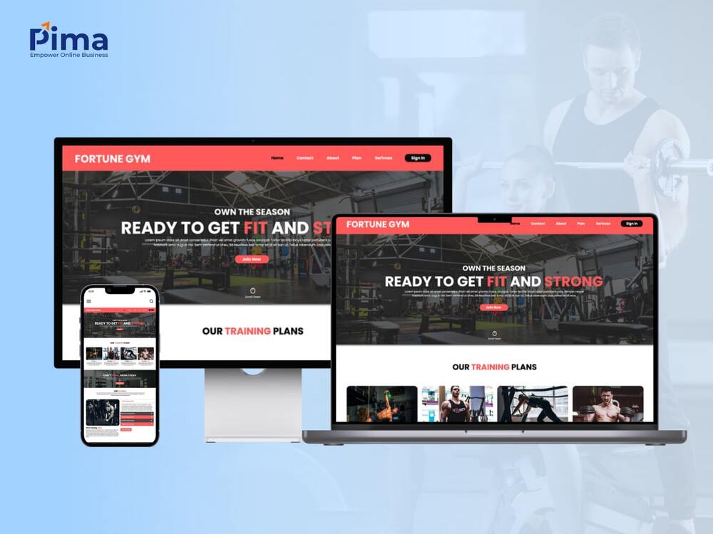 Website phòng Gym có các gam màu nóng giúp thúc đẩy động lực tập luyện Website phòng Gym có các gam màu nóng giúp thúc đẩy động lực tập luyện