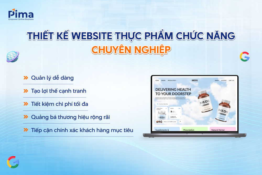 Thiết kế website thực phẩm chức năng là bí quyết kinh doanh thành công