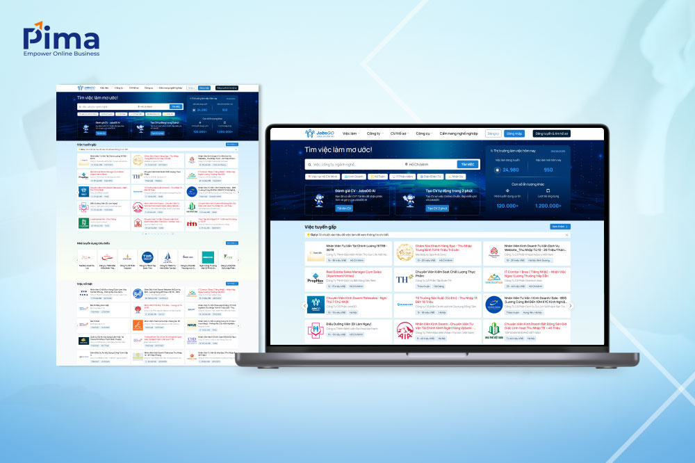 Mẫu website tuyển dụng tinh gọn, đúng tinh thần “simple is the best”