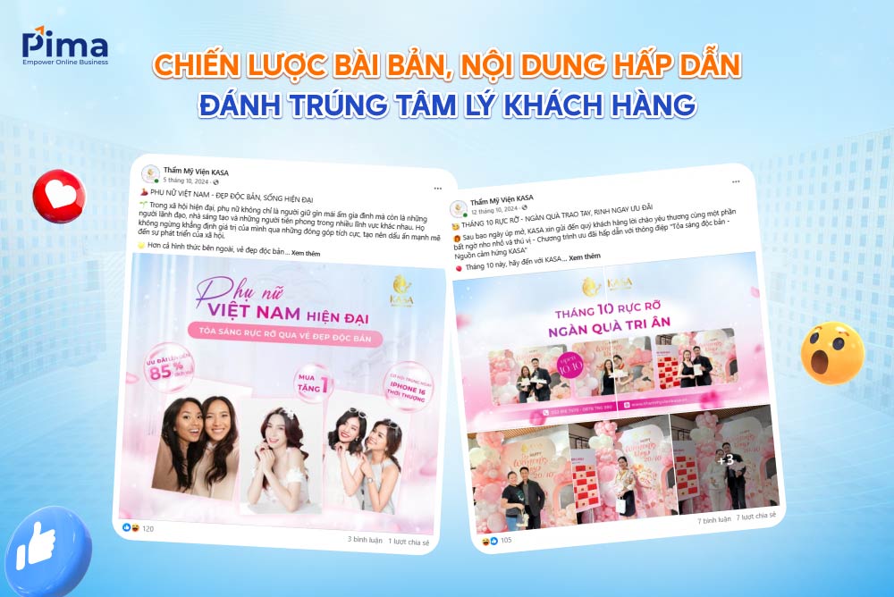 Dự án chăm sóc Fanpage Thẩm mỹ viện KASA