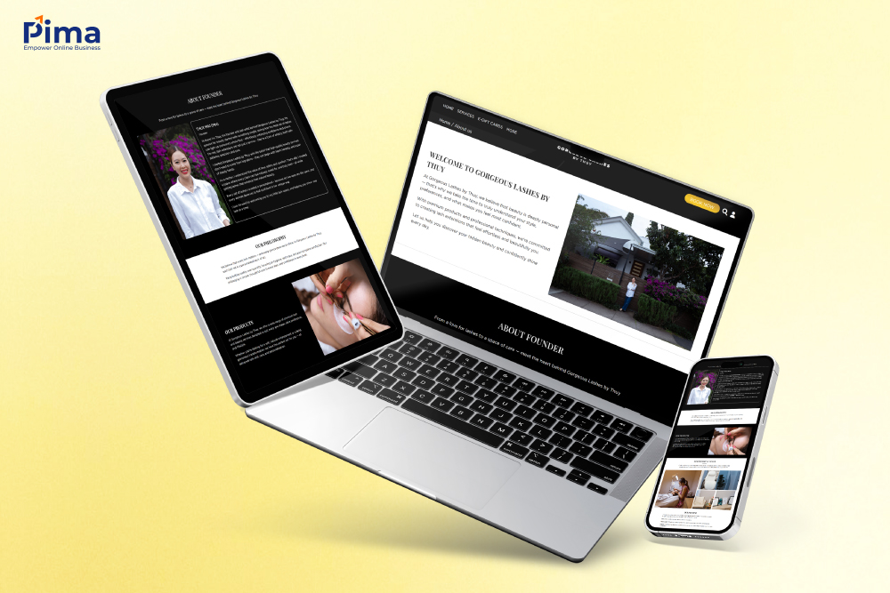 GorgeousLashesByThuy – Website ngành làm đẹp phong cách & hiện đại