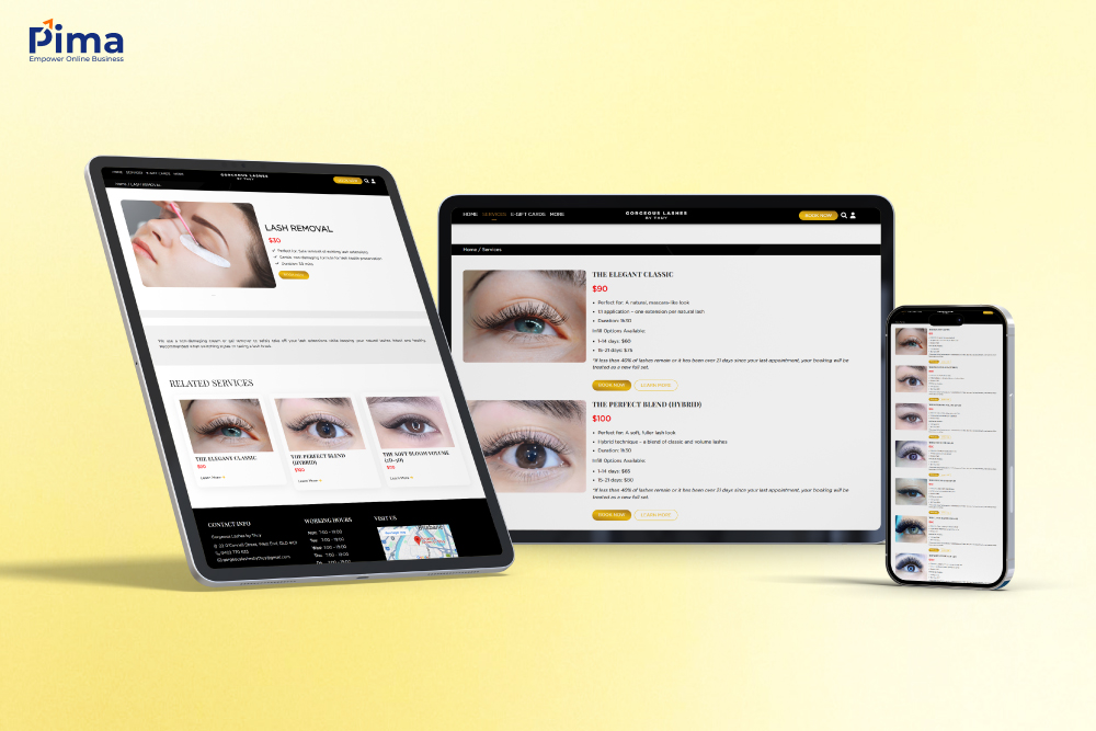 GorgeousLashesByThuy – Website ngành làm đẹp phong cách & hiện đại