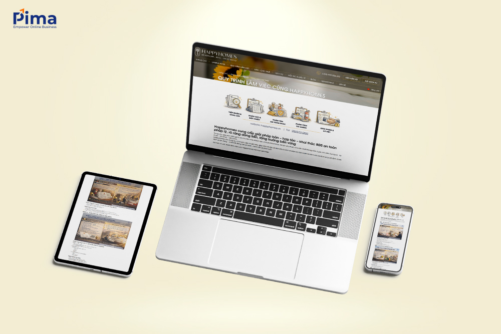 Happy Homes – Website dịch vụ lưu trú và bất động sản