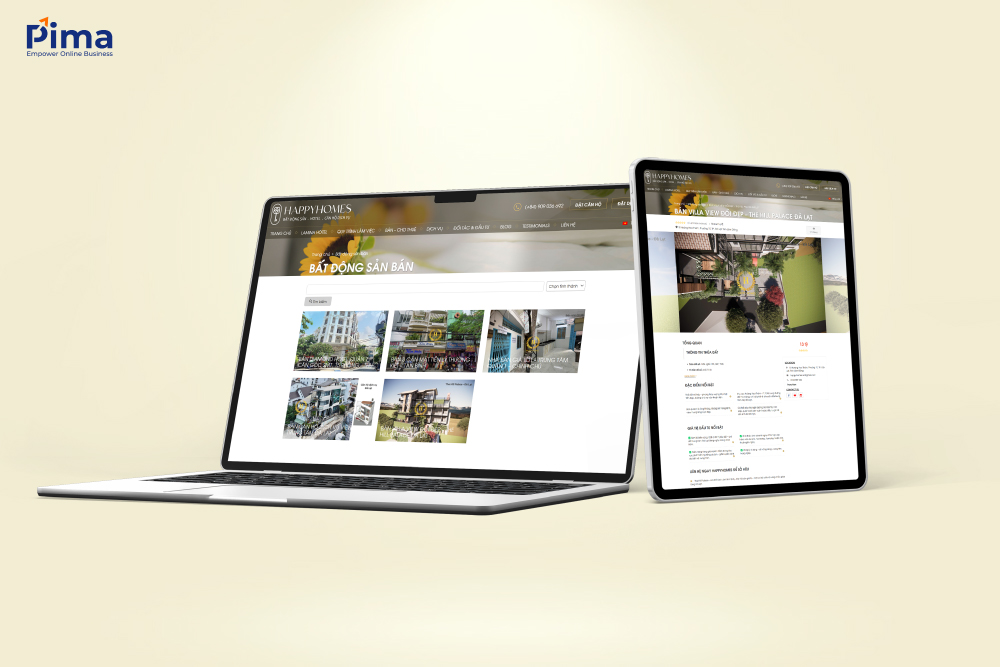 Happy Homes – Website dịch vụ lưu trú và bất động sản