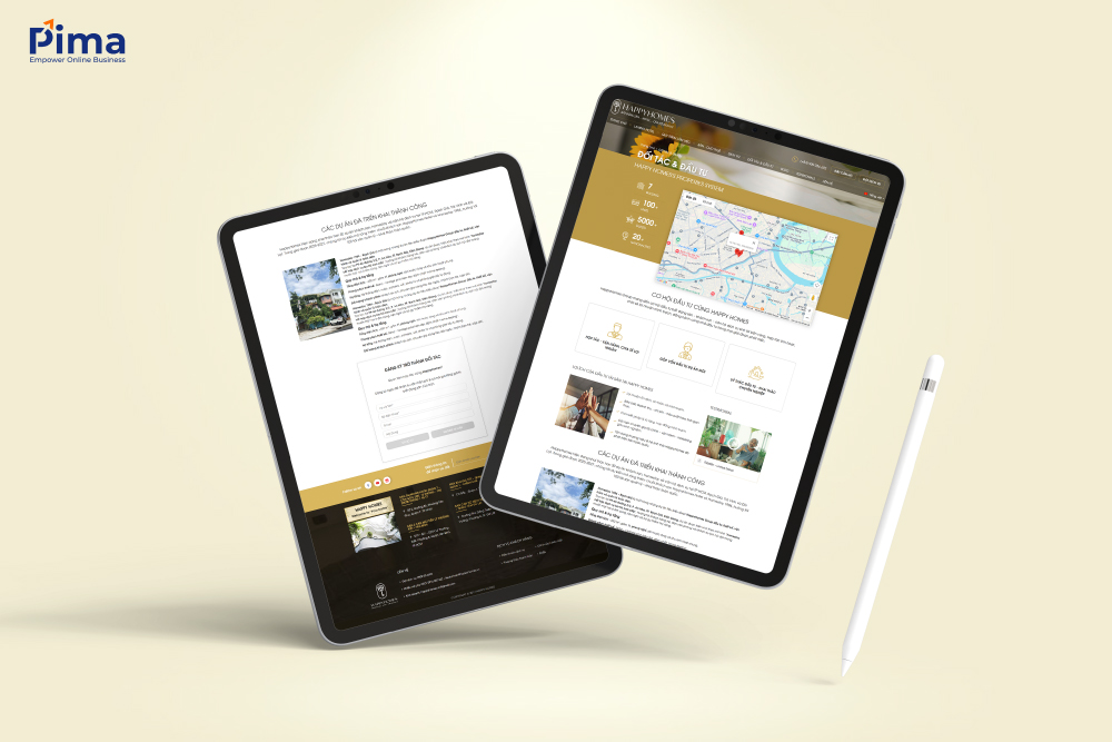 Happy Homes – Website dịch vụ lưu trú và bất động sản