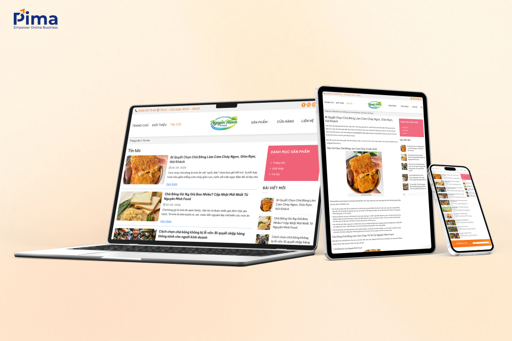 Trang tin tức của website Nguyên Minh Food