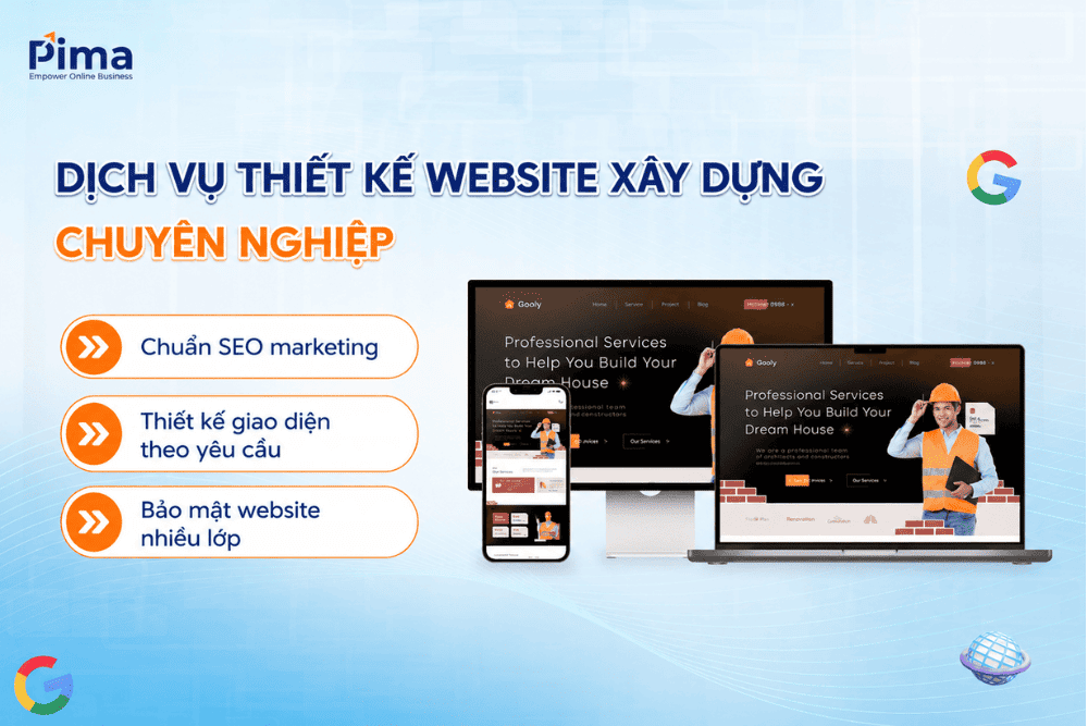 Dịch vụ thiết kế website xây dựng chuyên nghiệp