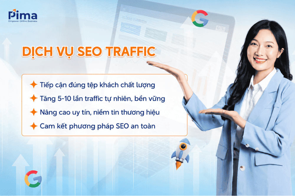 Dịch vụ SEO traffic đưa website leo top Google an toàn, bền vững